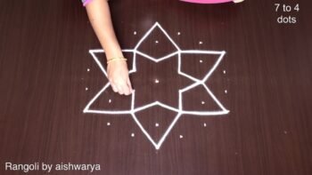 Perfect Star Rangoli Design