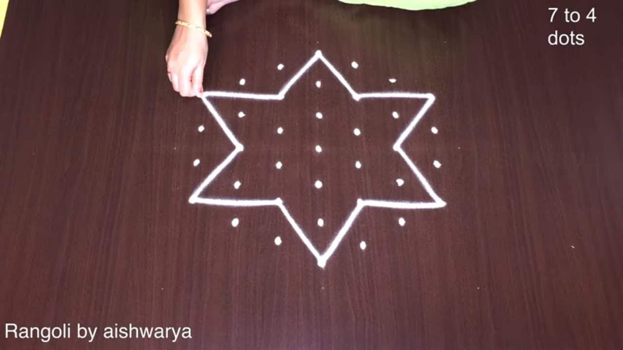 Perfect Star Rangoli Koalms