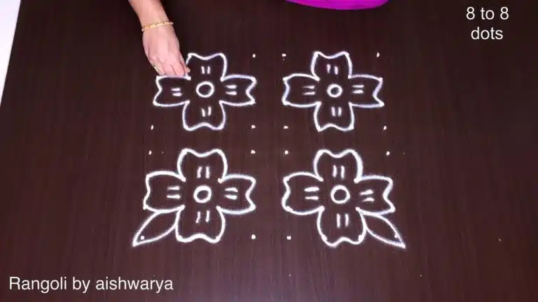 Friday kolam with dots