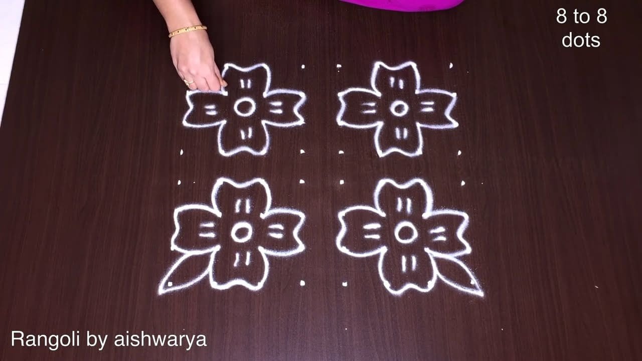 Pleasant Friday Kolam With Dots