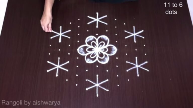 11×6 dots Pongal kolam