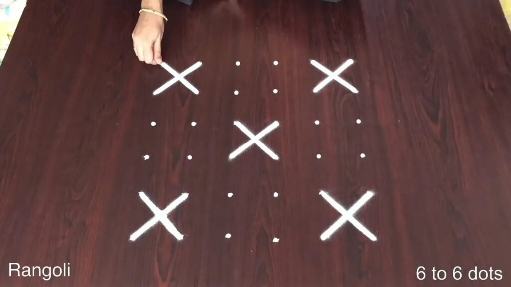 6×6 dots Pongal kolam