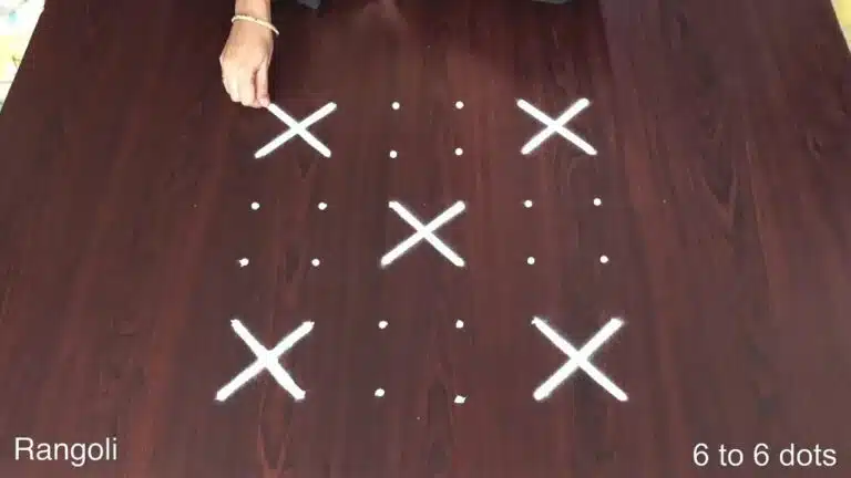 6×6 dots Pongal kolam