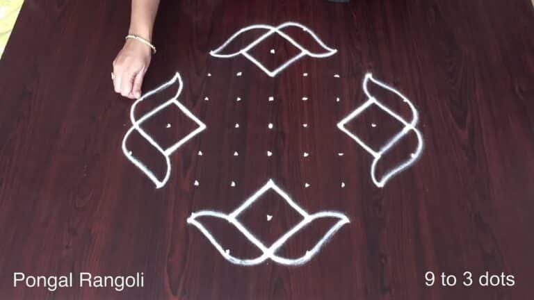 Pongal Kolam Designs 9 to 3
