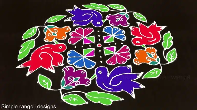 16×6 dots Pongal kolam