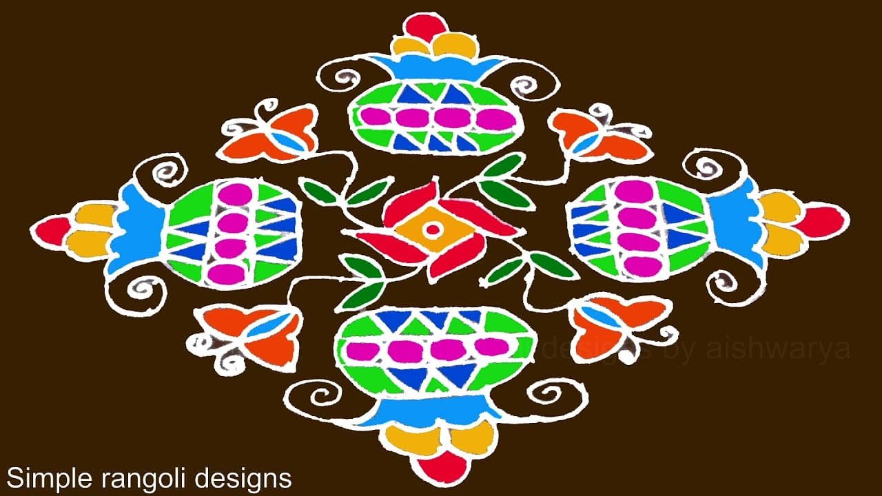 Pongal Paanai Kolam Rangoli