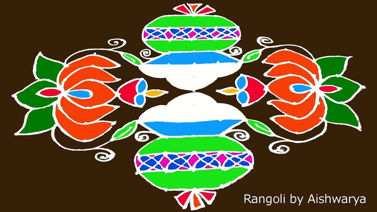 Pongal Paanai Rangoli 15 Dots