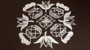 13 to 3 dots Rangoli Designs