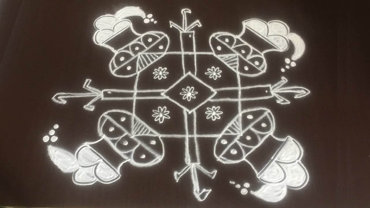 Pongal Paanai Rangoli Designs With 7×7