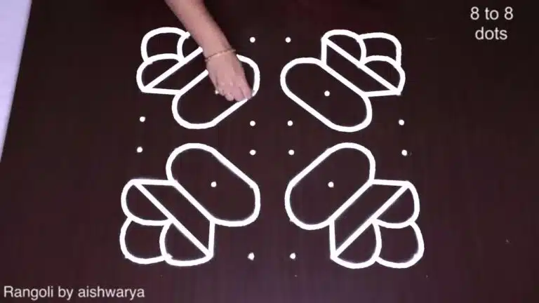 Easy Pongal Panaai Kolam Designs kolam design