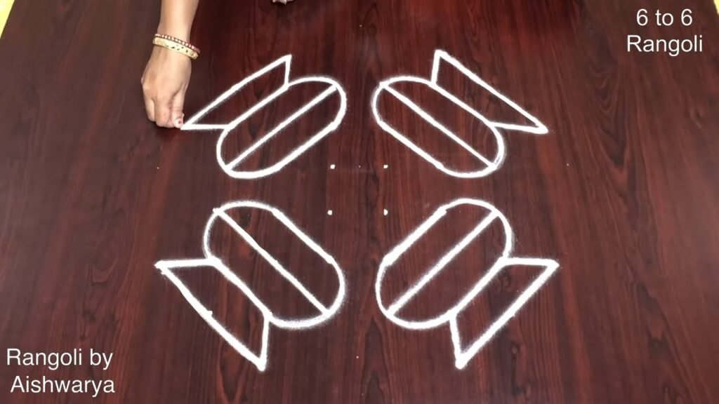 6×6 dots Pongal pot kolam