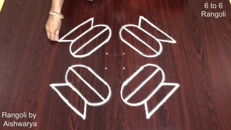 6×6 dots Pongal pot kolam