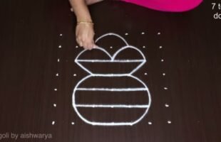 Pongal Pot Kolam Special Rangoli Designs