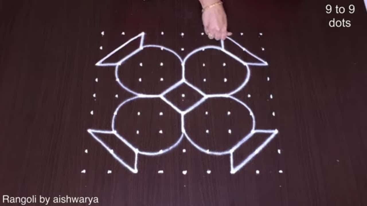 Pongal Pot Rangoli Designs 9 to 9 Dots Sankranti