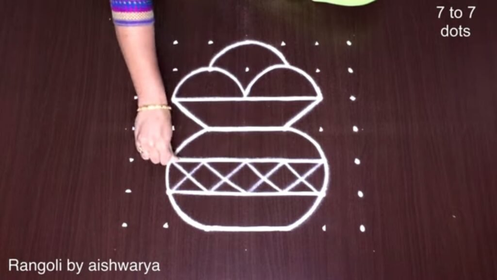 pot kolam for Pongal