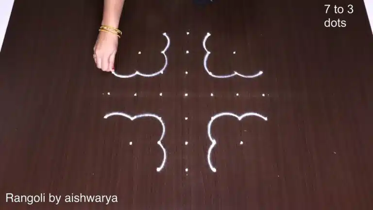 7×3 dots butterfly muggulu
