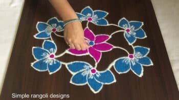 Pretty Flowers Rangoli Designs