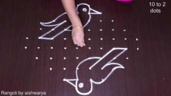 Pretty Simple Birds and Flowers Kolam