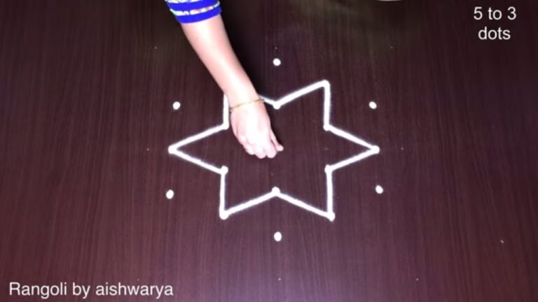 pulli kolam for beginners