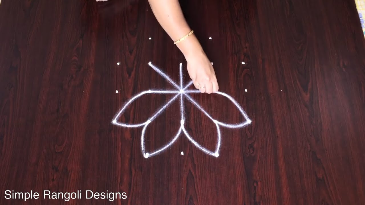 Pulli Kolam Designs With 5 to 3 Dots