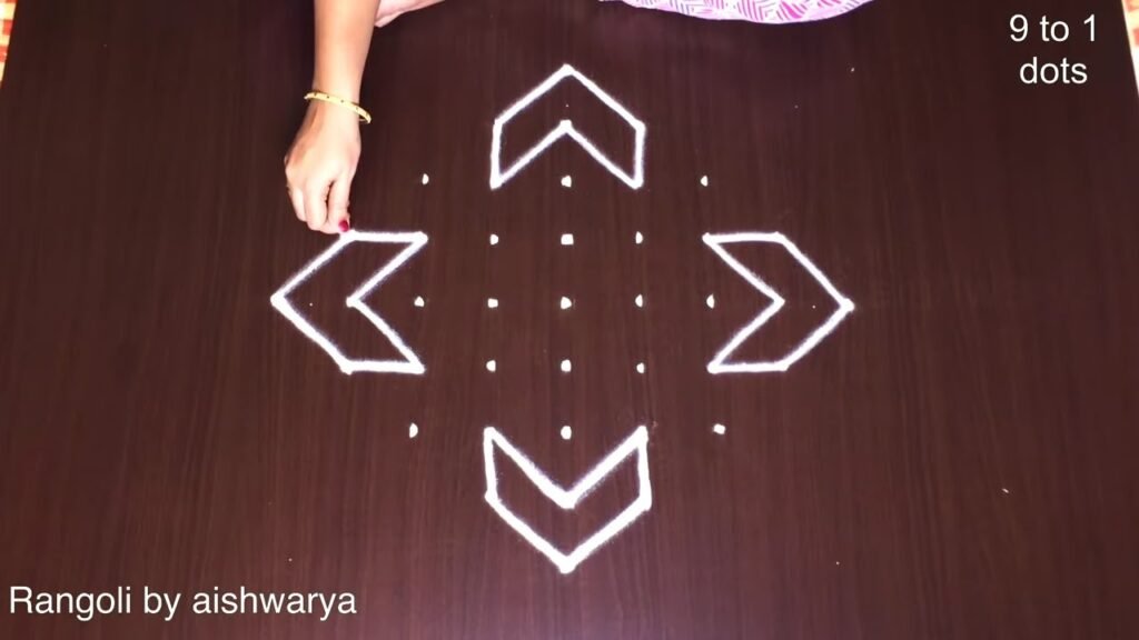 pulli kolam for beginners
