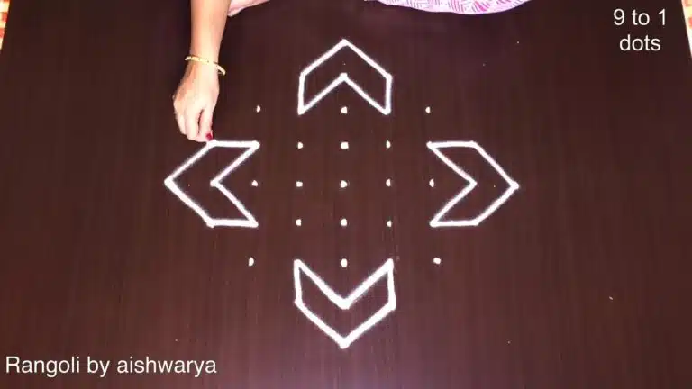 pulli kolam for beginners