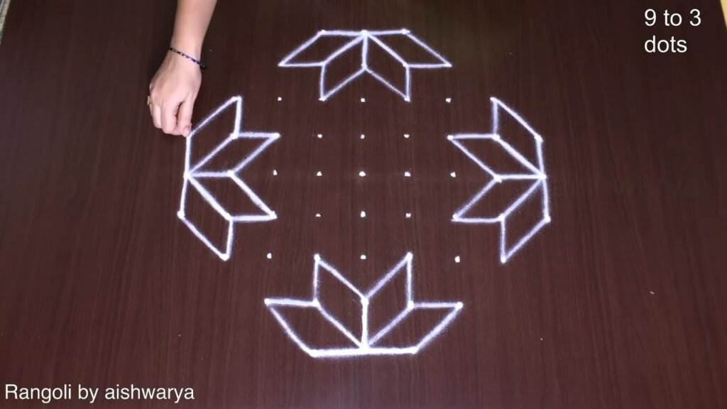 pulli flower kolam