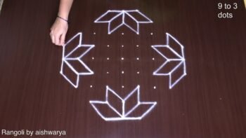 Pulli New Model Flower Kolam