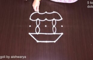 Radhasapthami Special Kolam With 5 Dots
