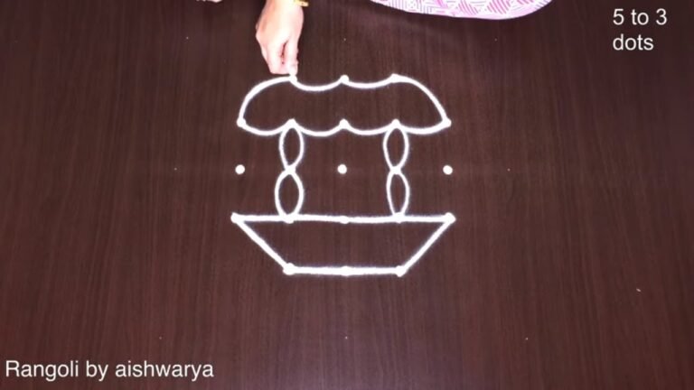 5 dots Radha Saptami kolam