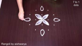 Rangavalli Muggulu With Dots