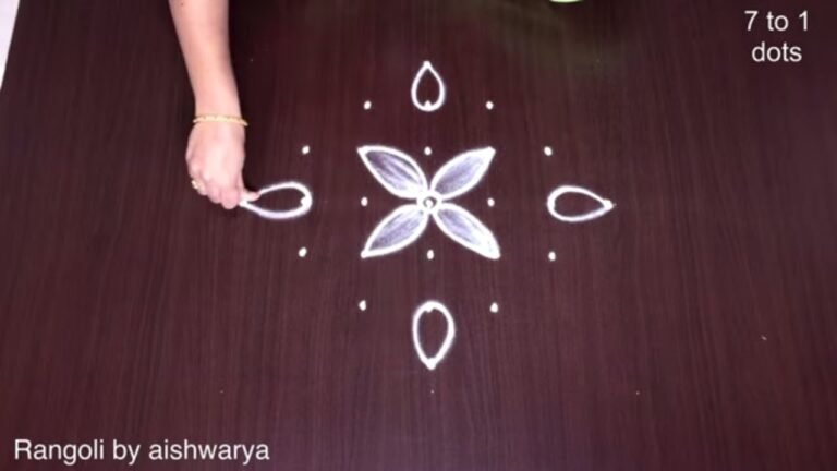 Rangavalli Muggulu With Dots