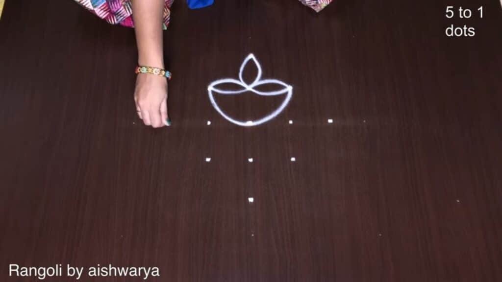 5 dots deepam muggulu