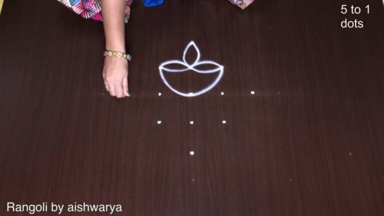 5 dots deepam muggulu