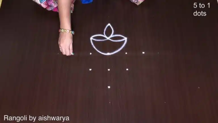 5 dots deepam muggulu