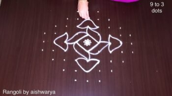 Rangavallikalu Muggulu 9x3x3 Kolam