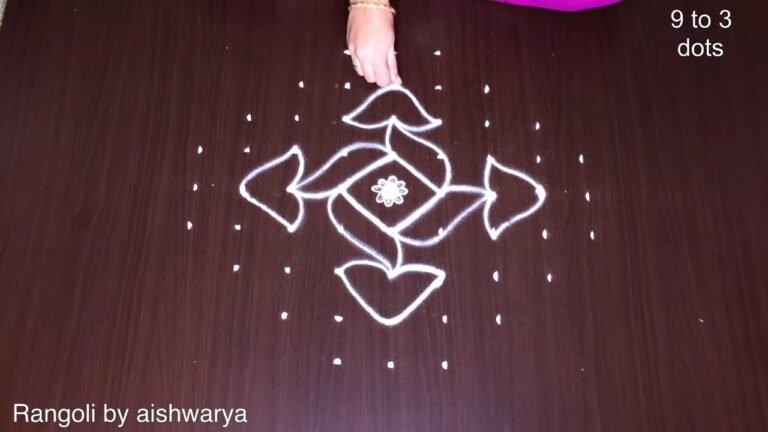Rangavallikalu Muggulu 9x3x3 Kolam