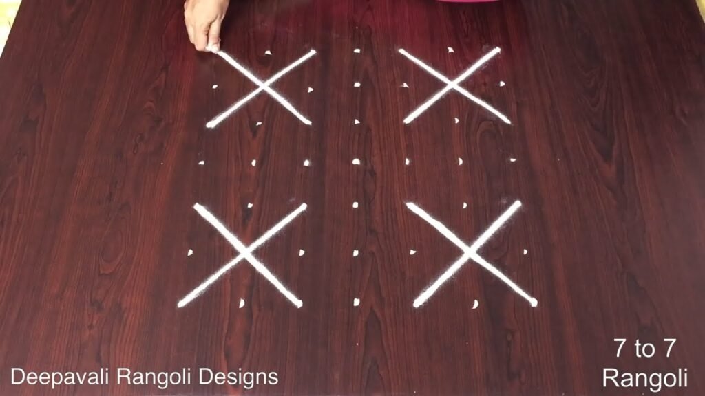 7-to-7 dot Aadi rangoli