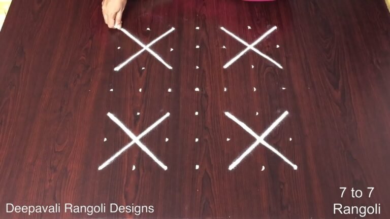 7-to-7 dot Aadi rangoli