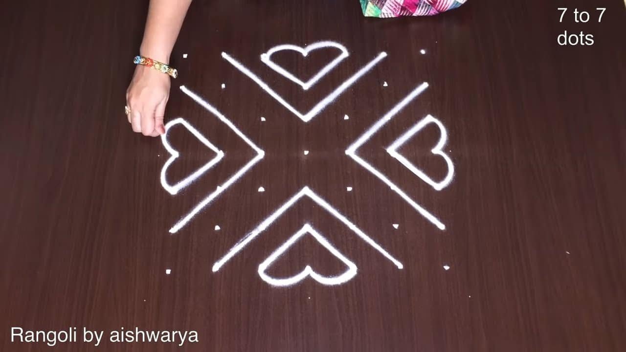 Rangoli Art 7 Se 7 Dots