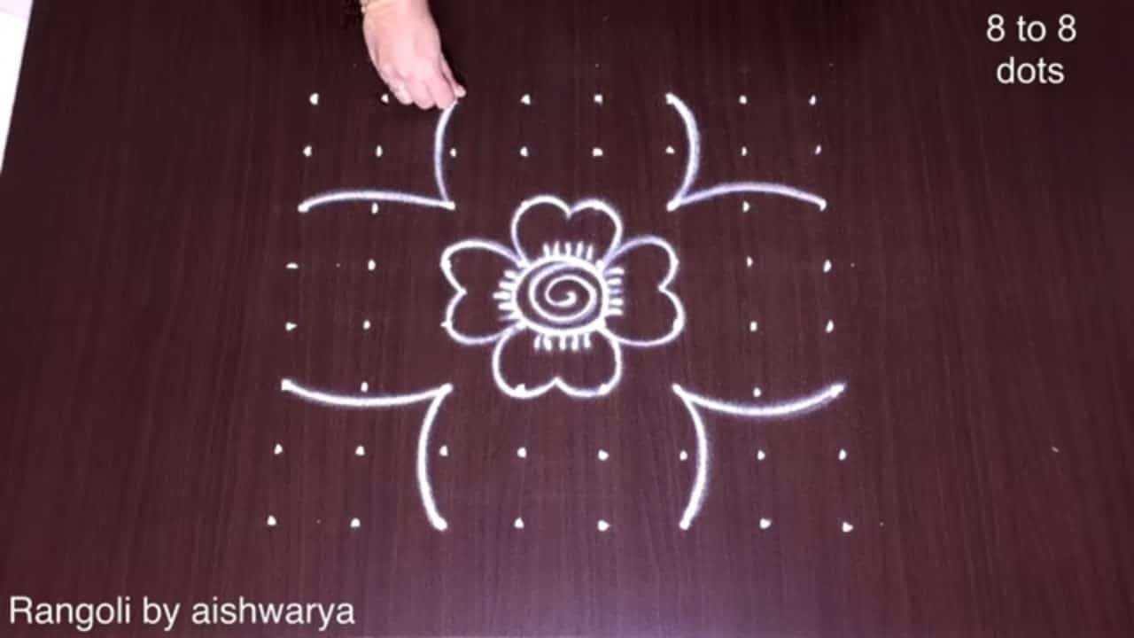 Rangoli Art 8×8 Dots