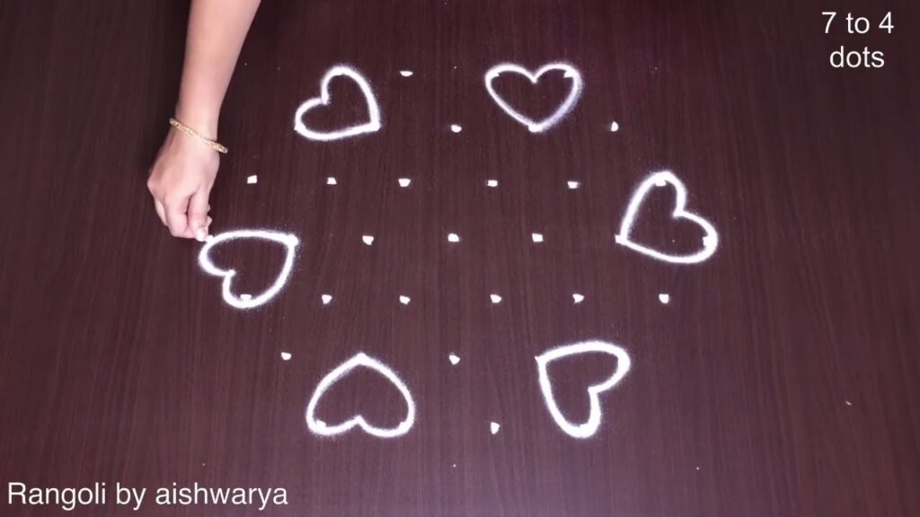 rangoli with 7 dots