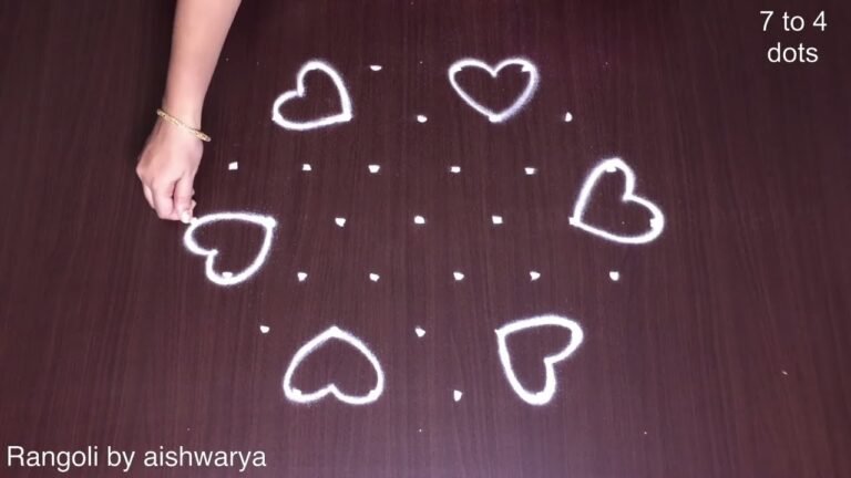 rangoli with 7 dots
