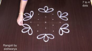 Rangoli Design Drawing Flowers Kolam