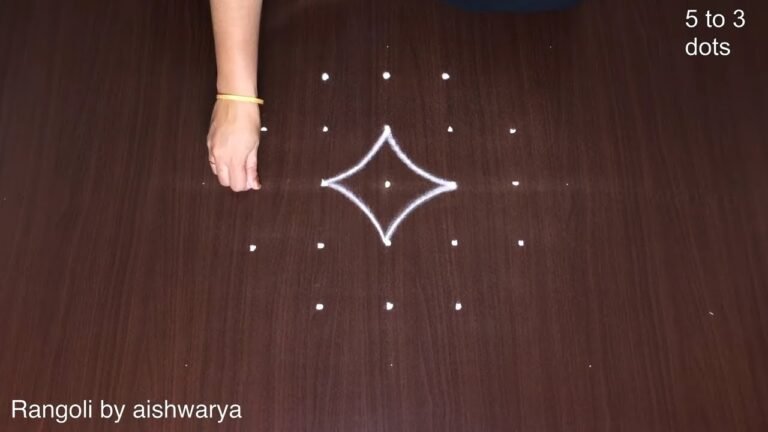 5×3 dots rangoli