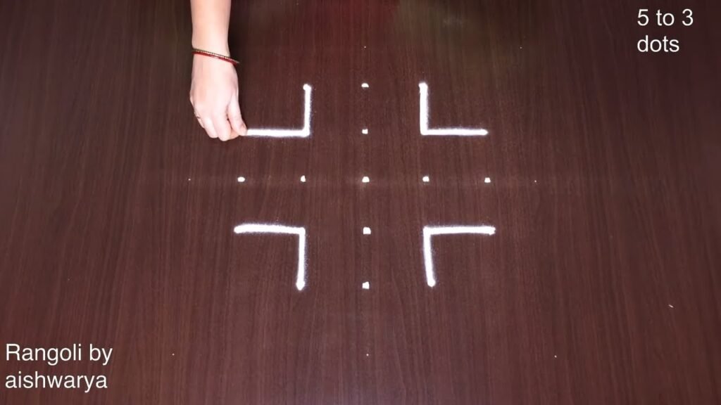 5-to-3 dot rangoli