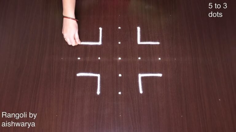 5-to-3 dot rangoli