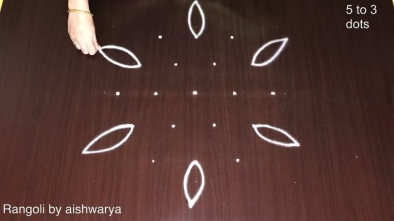 5×3 dots rangoli