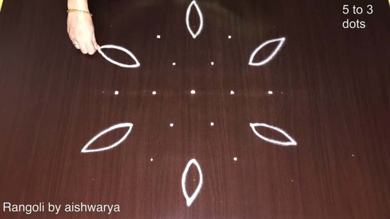 Rangoli Designs 5×3 Dots