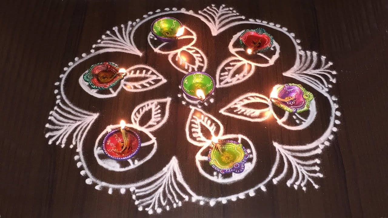 Rangoli Designs Diwali Step by Step